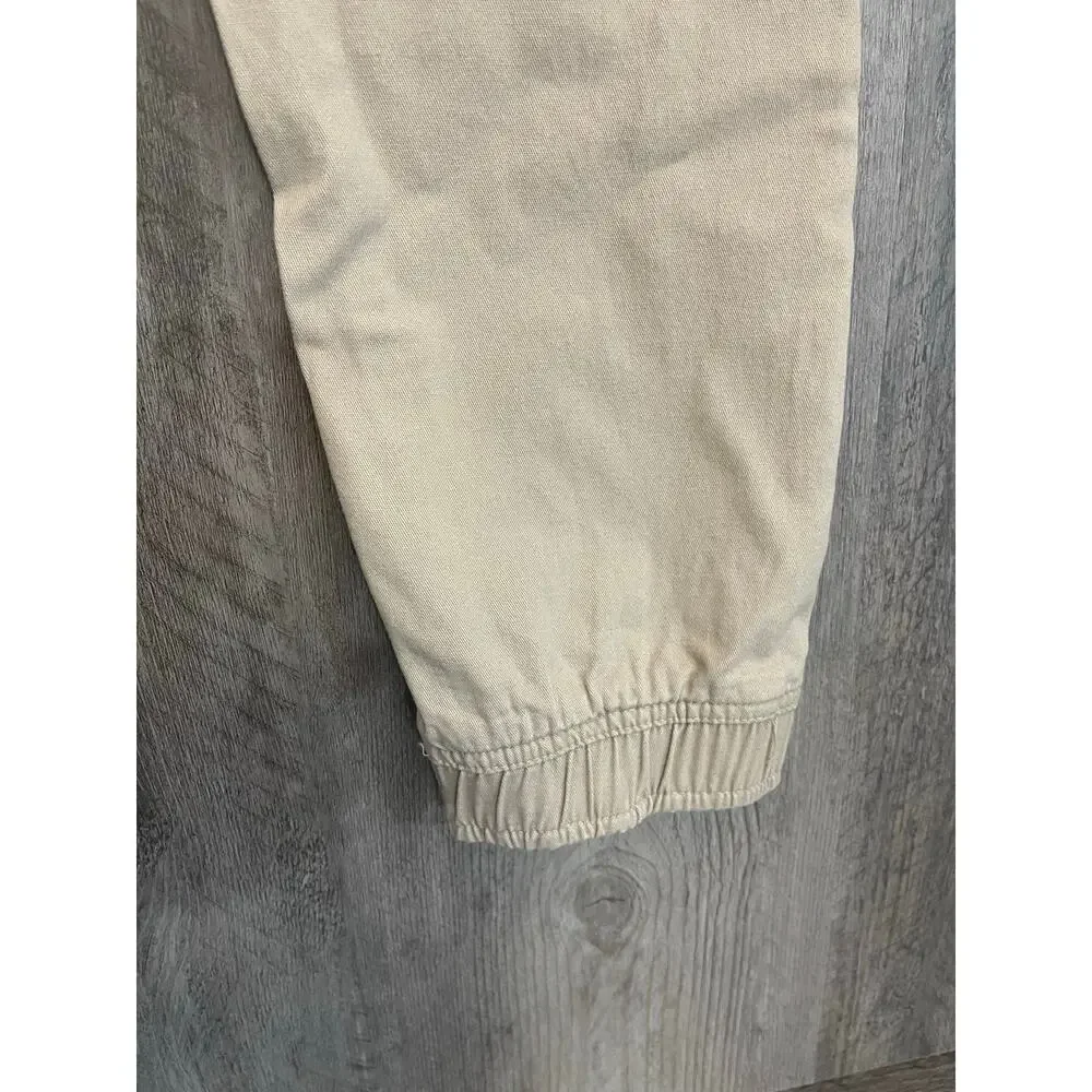 IZOD Boys 10/12 M Khaki School Uniform Jogger Pants Stretch NWT